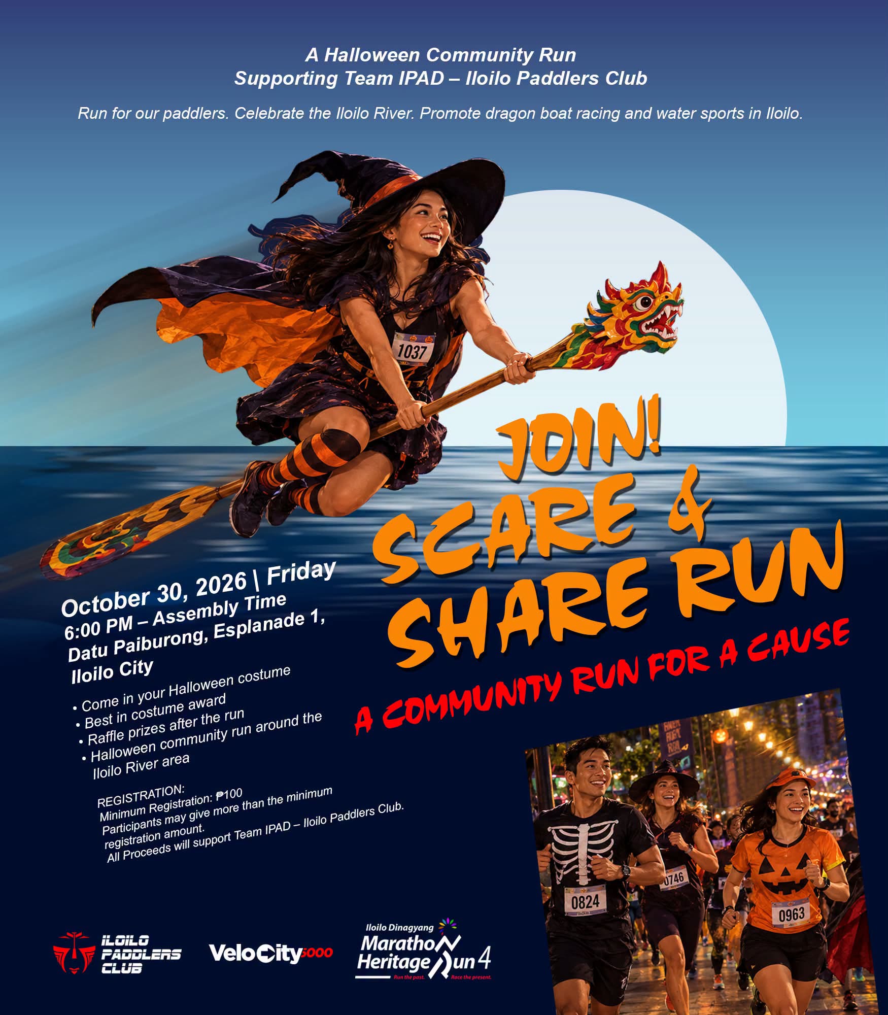 Halloween Community Run supporting Team IPAD – Iloilo Paddlers Club